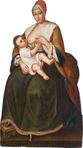 A Nursing Woman by Flämische Schule